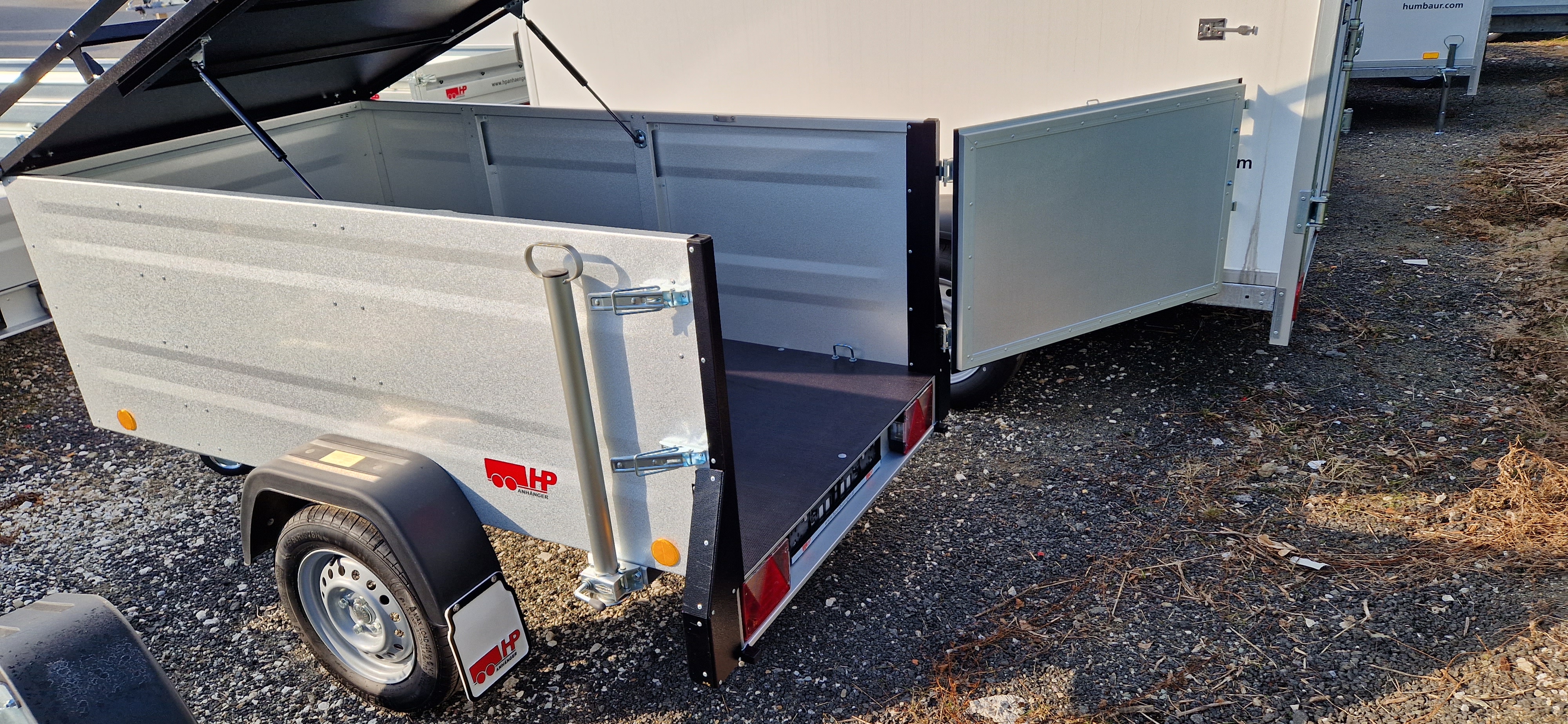 PKW-Anhänger, Deckelanhänger-Kofferanhänger HP 2011 U72, 750 kg ungebremst, 2020 x 1075 x 720 mm, inkl. Deckel versperrbar